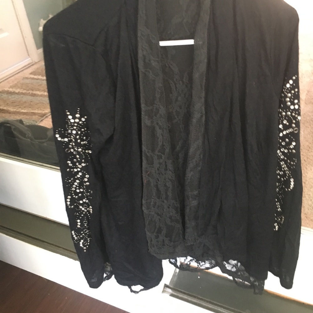 Miss me black sweater with studs